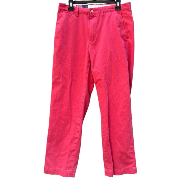Polo Ralph Lauren Preston Pants – Men’s 32x30 Red Chino Cotton Flat Front Casual - Picture 1 of 5